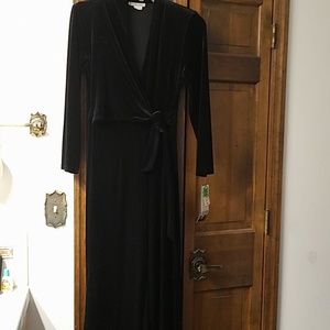 Black velvet jump suit